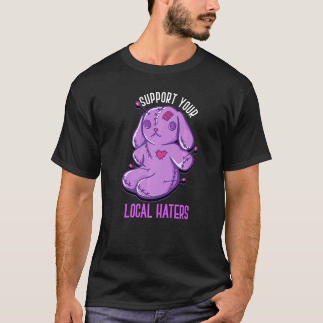 T-shirt Voodoo Doll Support Your Local Hatters Déplaisant  (Devant)