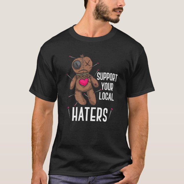 T-shirt Voodoo Doll Support Your Local Hatters Pastel Goth (Devant)