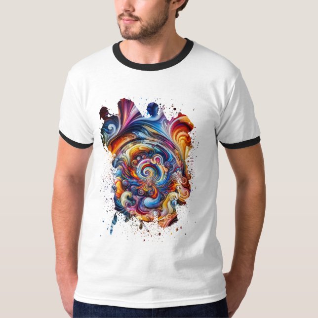 T-shirt Vortex tourbillonnant des couleurs (Devant)