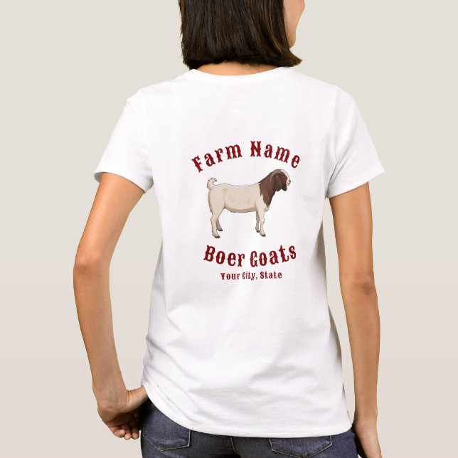 T-shirt Vos chèvres Boer de la ferme (Dos)