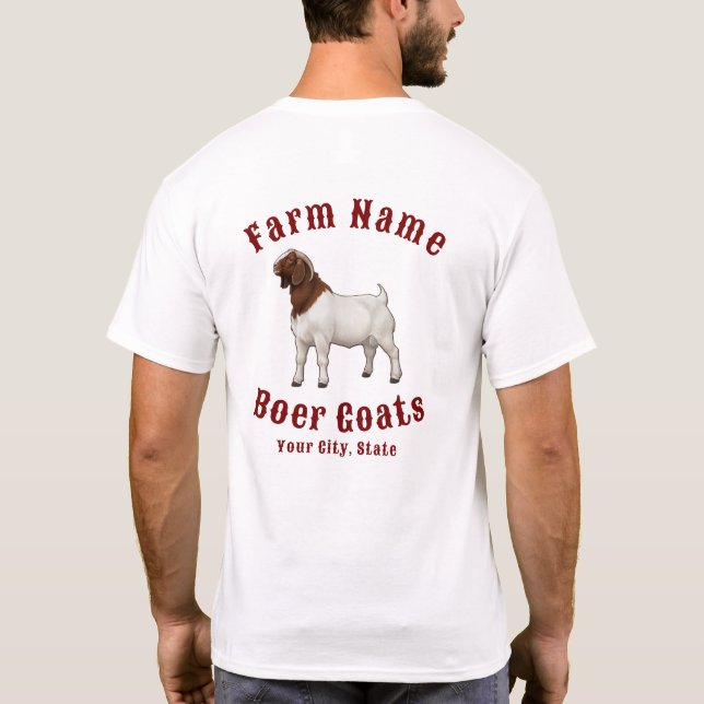 T-shirt Vos chèvres Boer de la ferme (Dos)