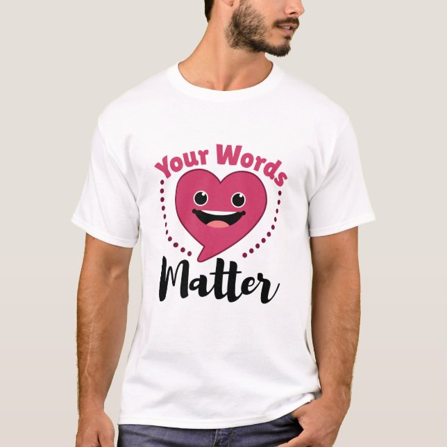 T-shirt Vos mots Matière SLP Voix Pathologie Langue (Devant)