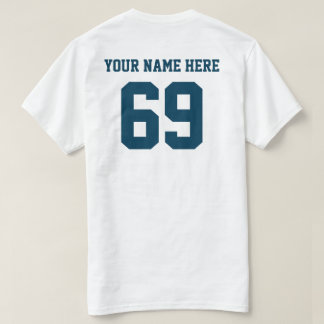 T-shirt Vos propres nombres et nom