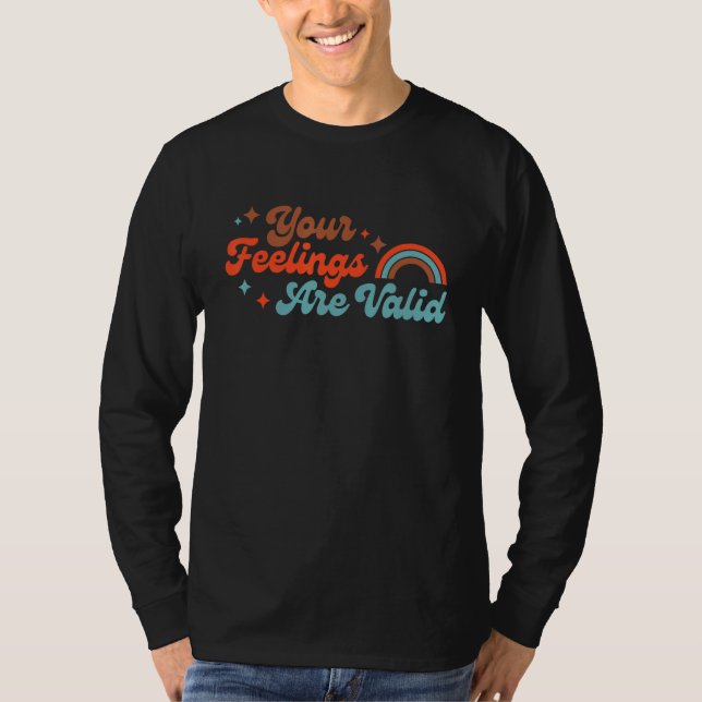 T-shirt Vos sentiments sont valides Mignon Boho Santé ment (Devant)