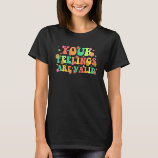 T-shirt Vos sentiments sont valides Mignon rétro Santé men