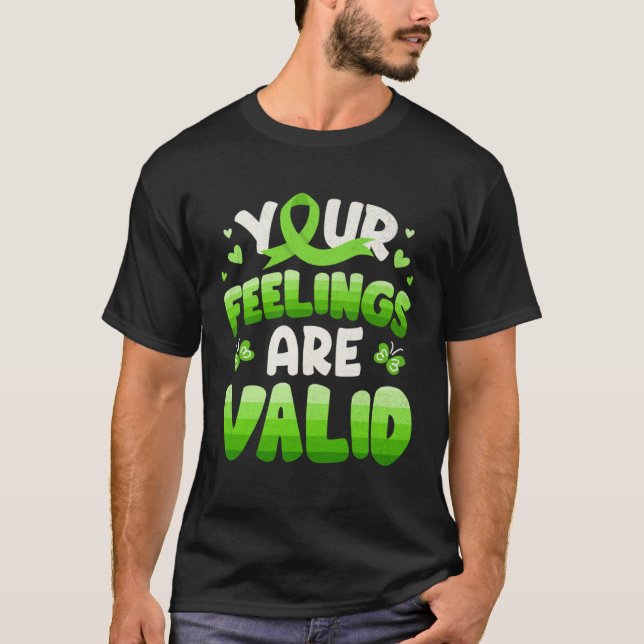 T-shirt Vos sentiments sont valides Sensibilisation à la s (Devant)