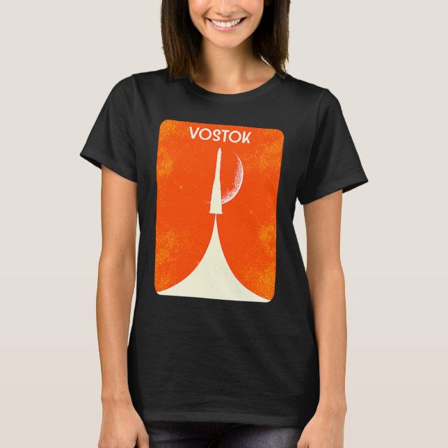 T-shirt Vostok Rocket Soviet Union Space Spaceflight Yuri  (Devant)