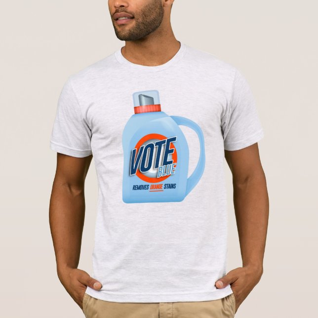 T-shirt VOTE BLEU : supprime les rideaux orange (Devant)