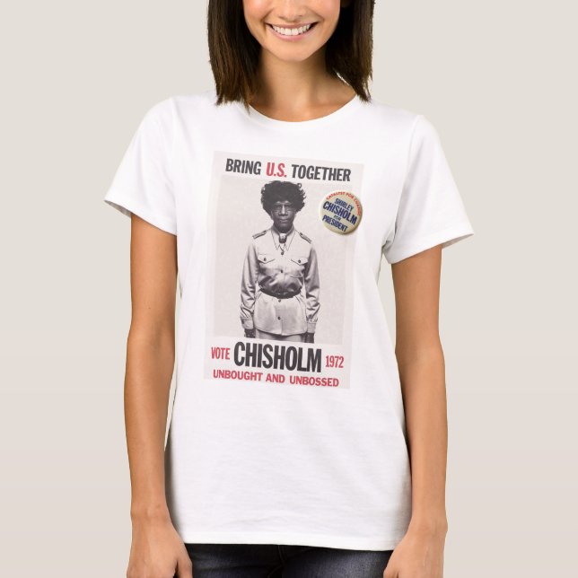 T-shirt Vote Chisholm 1972 (Devant)