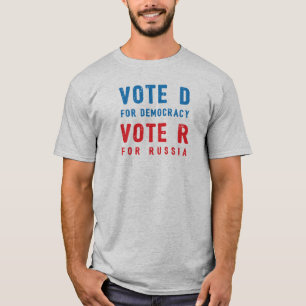 T-shirt Vote D pour le vote R de démocratie pour la Russi