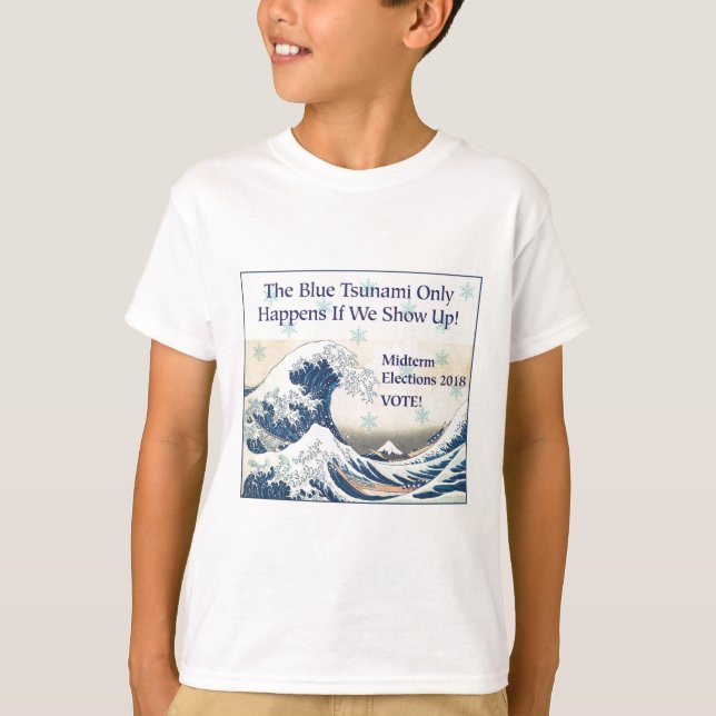T-shirt Vote dans le tsunami bleu (Devant)