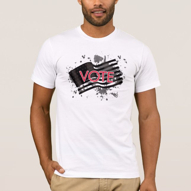 T-shirt VOTE de drapeau d'éclaboussure ! (Devant)