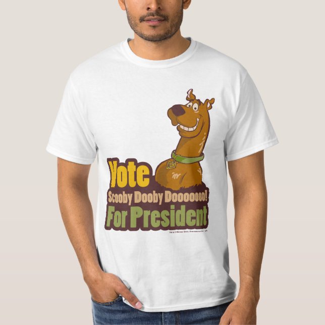 T-shirt Vote de Scooby Dooby Doo pour le président (Devant)