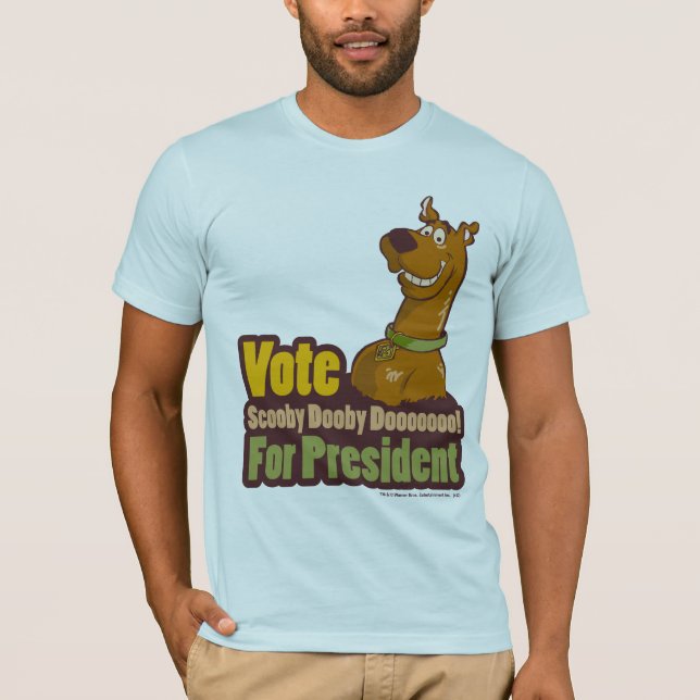 T-shirt Vote de Scooby Dooby Doo pour le président (Devant)