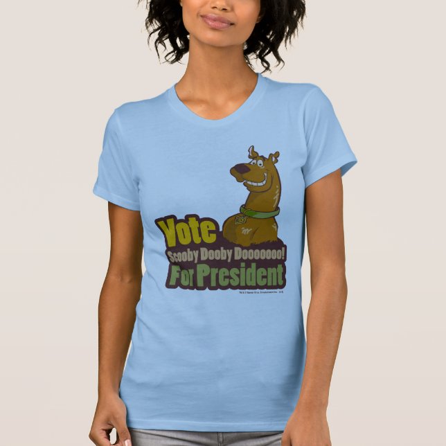 T-shirt Vote de Scooby Dooby Doo pour le président (Devant)