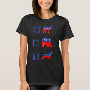 T-shirt Vote Démocrate Républicain Chien