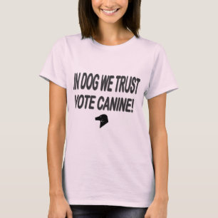 T-shirt Vote Dog avec Black Text