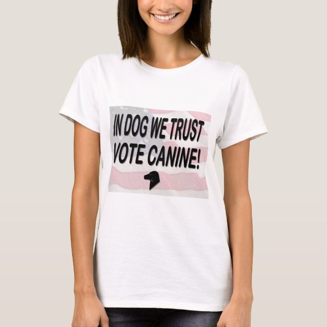 T-shirt Vote Dog avec drapeau américain (Devant)