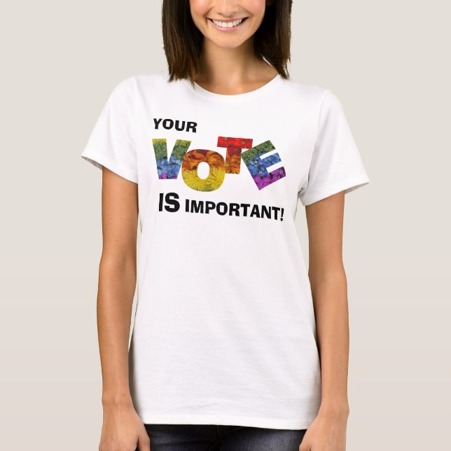 T-shirt VOTE Floral coloré (Devant)