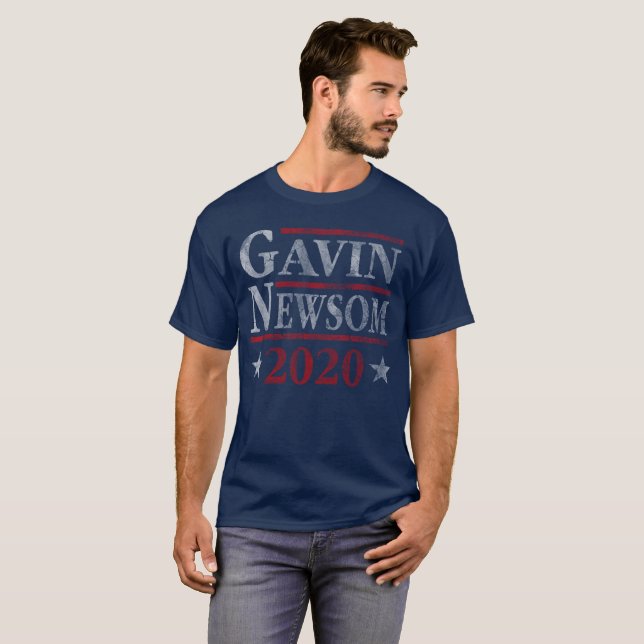 T-shirt Vote Gavin Newsom pour le président élection 2020 (Devant entier)