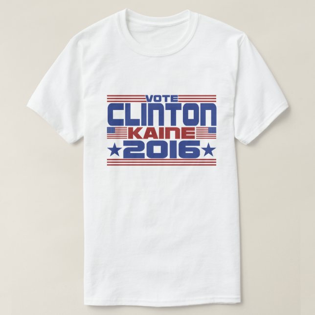 T-shirt Vote Hillary Clinton Tim Kaine en 2016 (Design devant)