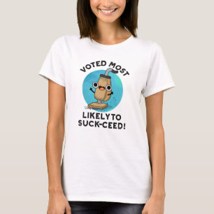 T-shirt Voté Le Plus Probable À Chuck-Cie Funny Vacuum Pun