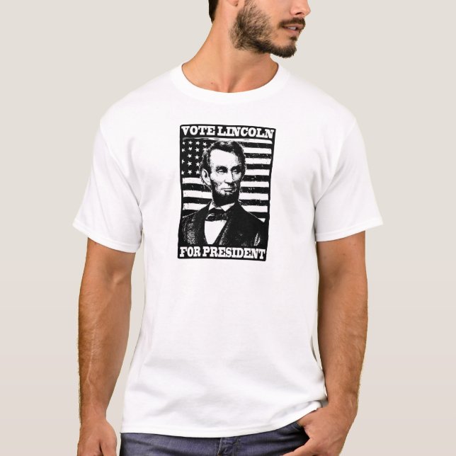 T-shirt Vote Lincoln pour le président (Devant)