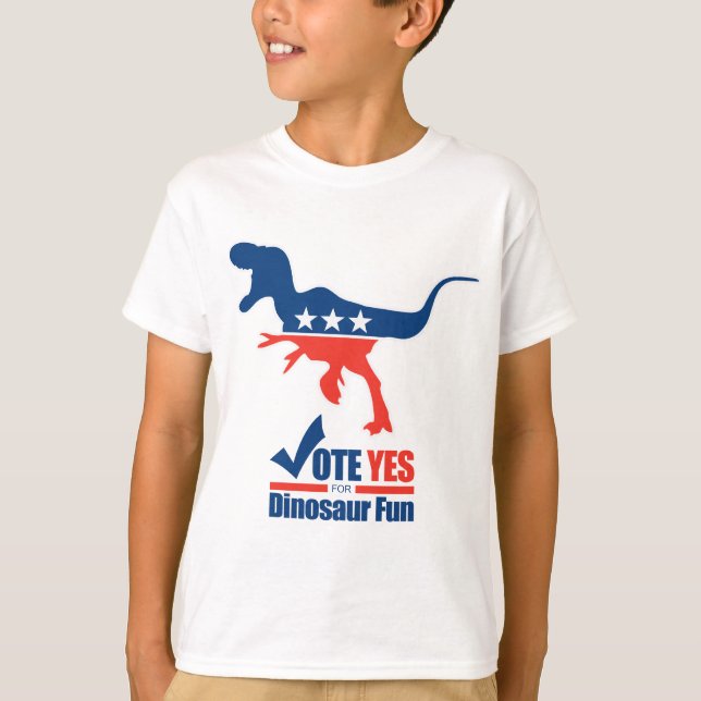 T-shirt Vote Oui Pour Dinosaur Fun (Devant)
