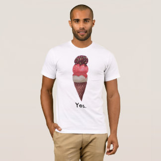 T-shirt Vote oui pour la crème glacée (hommes)