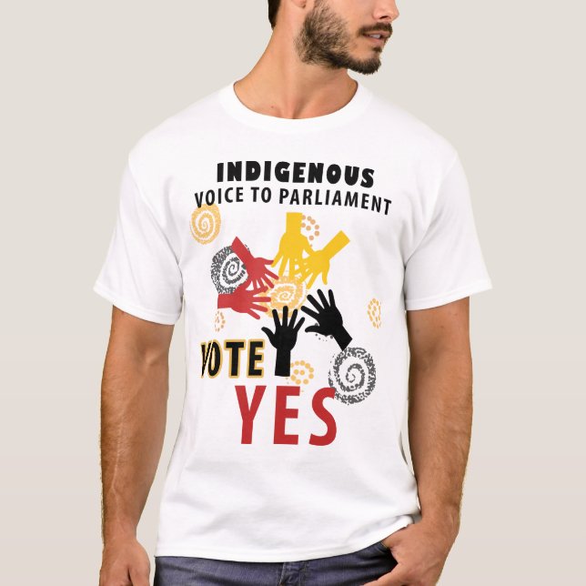 T-shirt Vote Oui Voix autochtone au Parlement (Devant)