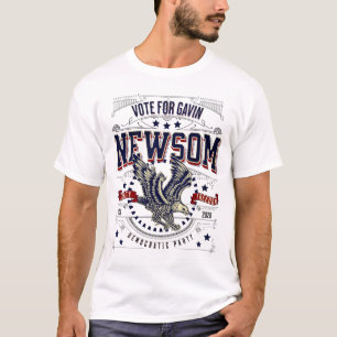 T-shirt Vote pour Gavin Newsom 2028 Eagle Patriotic