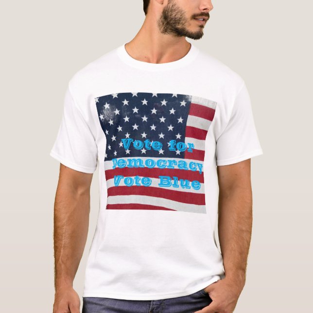 T-shirt Vote pour la démocratie (Devant)