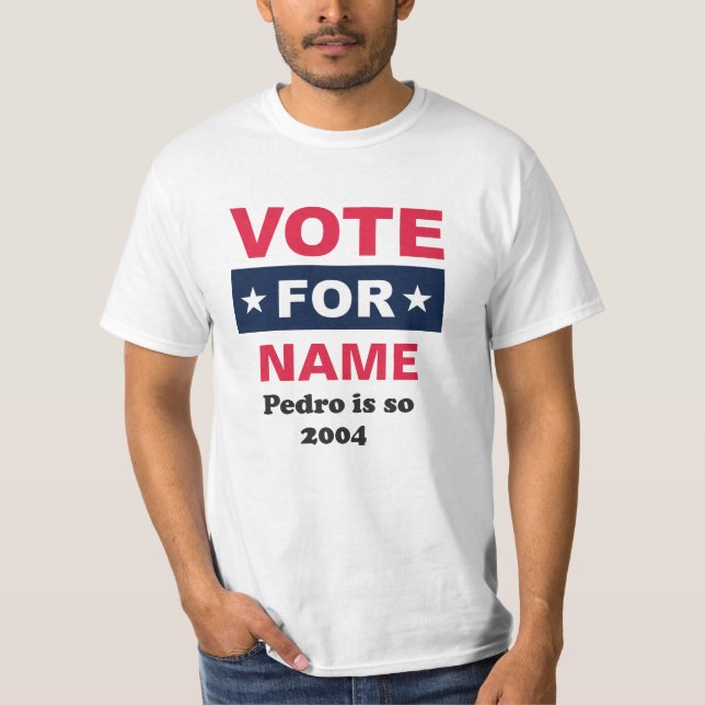 T-shirt Vote pour le nom (Nom personnalisé) (Devant)