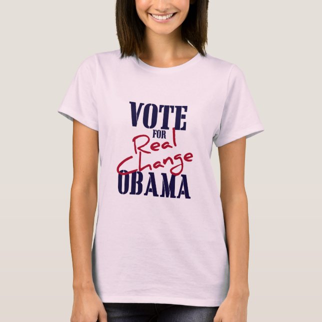 T-shirt Vote pour le vrai changement (Devant)
