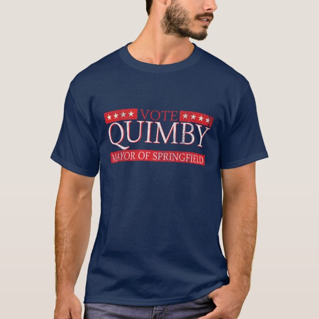 T-shirt Vote pour maire Quimby (Devant)