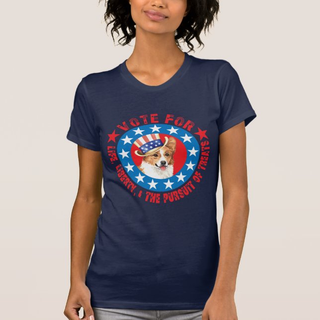 T-shirt Vote pour Pembroke Welsh Corgi (Devant)