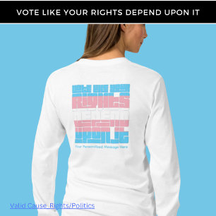 T-shirt Vote pour Trans Rights Long Sleeve