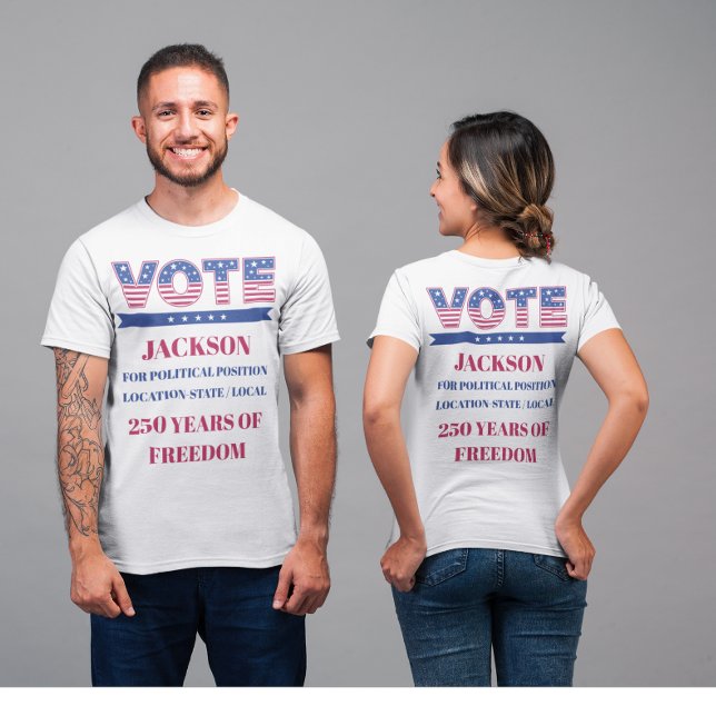 T-shirt Vote pour un candidat personnalisé 250 ans d'Améri (Créateur téléchargé)