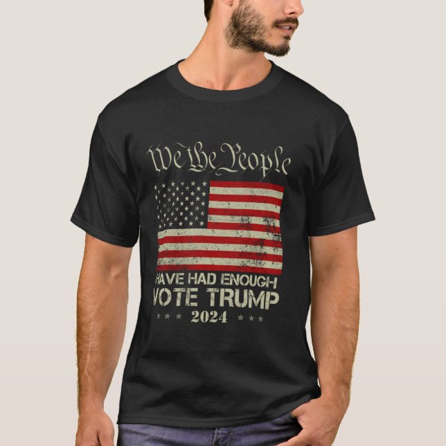 T-shirt Vote pro-républicain Trump 2024 Nous le peuple avo (Devant)