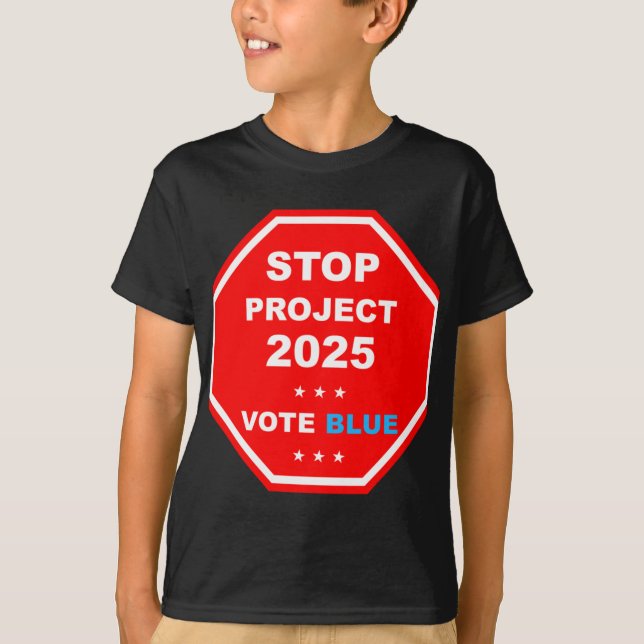 T-shirt Vote Save Democracy Stop Project 2025 (Devant)