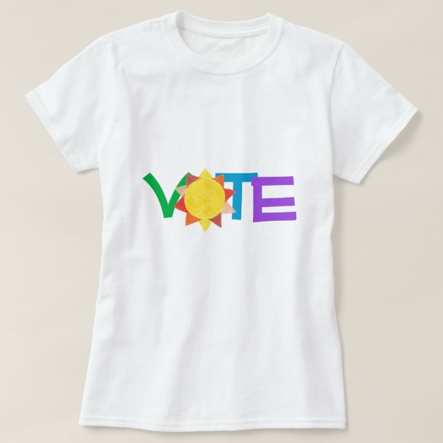 T-shirt Vote Soleil / Fun GOTV / Vote avec Soleil  (Design devant)