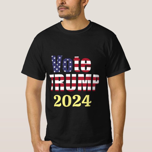 T-SHIRT VOTE TRUMP PRÉSIDENT RÉPUBLICAIN 2024 GRAND USA (Devant)
