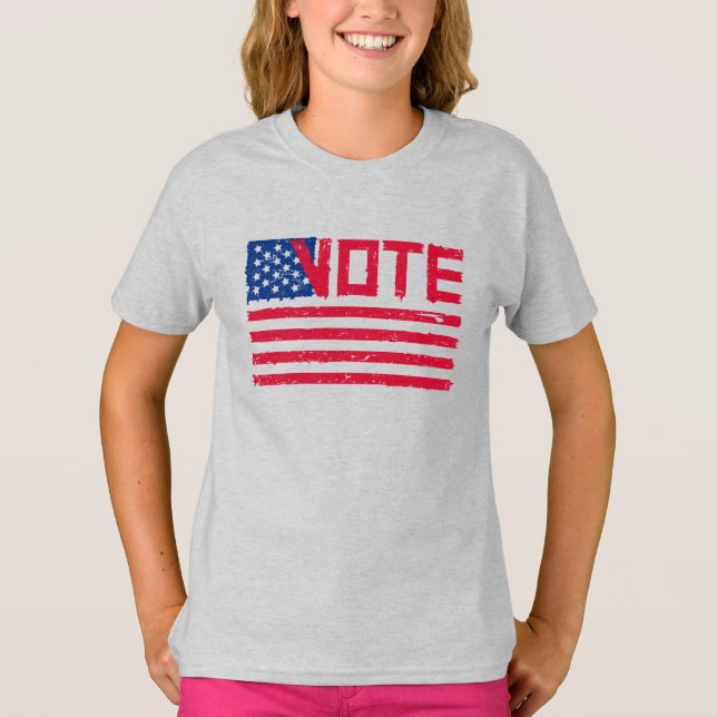 T-shirt Vote With Vote with US Flag (Votez avec le drapeau (Devant)