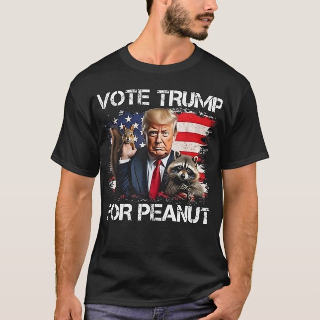 T-shirt Voter Trump pour l'arachide Le trump de l'écureuil (Devant)