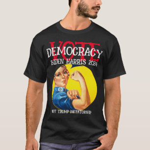 T-SHIRT VOTEZ DÉMOCRATIE PAS DICTATURE 2024