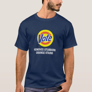 T-shirt Votez. Enlève les taches orange tenaces