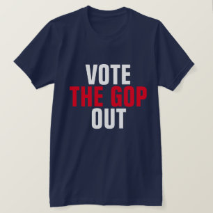 T-shirt Votez GOP Out Red and White