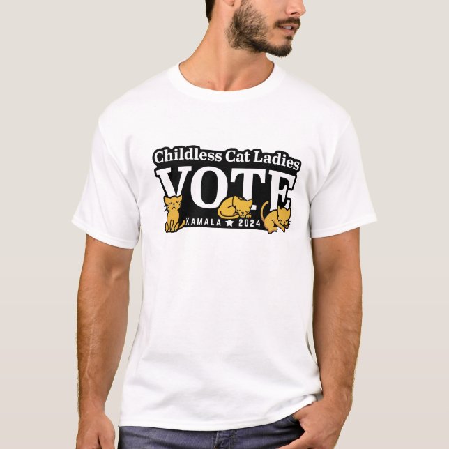 T-shirt Votez Kamala 2024 pour les filles sans chats (Devant)