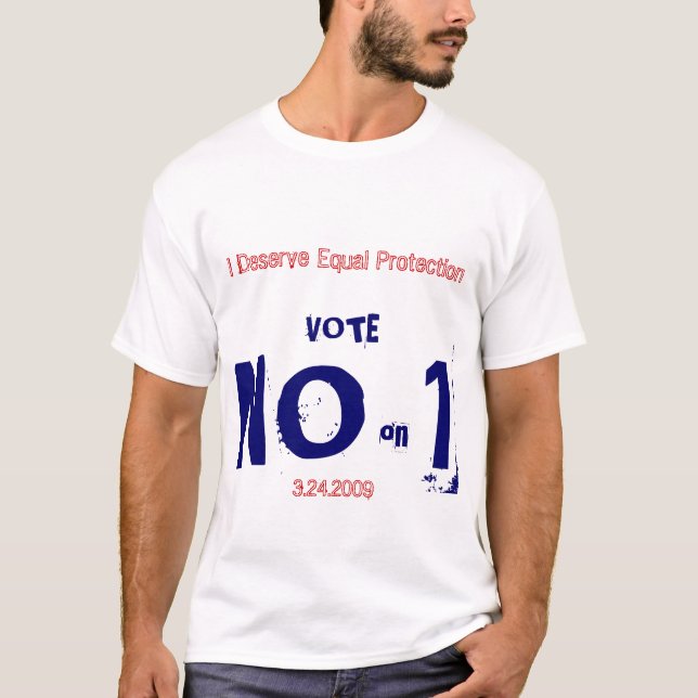 T-shirt Votez non sur 1 (Devant)