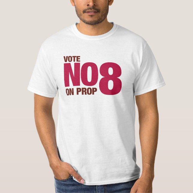 T-shirt Votez non sur la proposition 8 de la Californie (Devant)